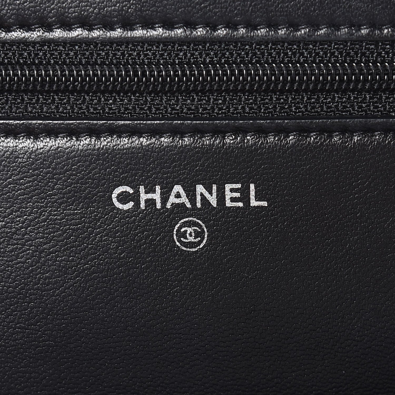 Chanel Lambskin Quilted Wallet On Chain WOC Black 8 of 12