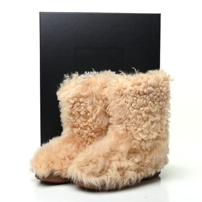 Saint Laurent Shearling Boots 39 Beige 7 of 7