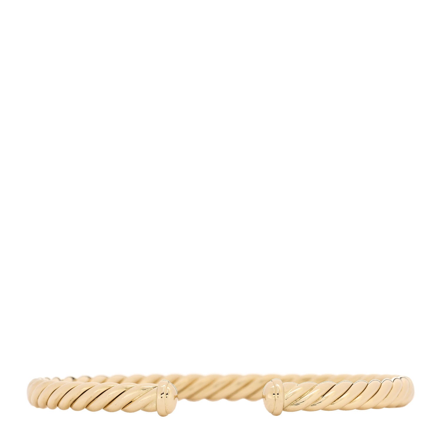 David Yurman 18K Yellow Gold 4.5mm Modern Cablespira Oval Bracelet 1 of 3