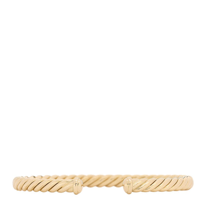David Yurman 18K Yellow Gold 4.5mm Modern Cablespira Oval Bracelet 1 of 3