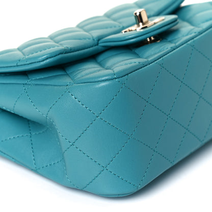 Chanel Lambskin Quilted Mini Square Flap Green 9 of 11