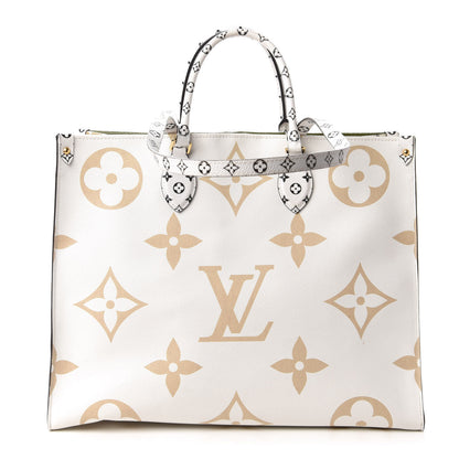 Louis Vuitton Monogram Giant Onthego GM Kaki Beige 1 of 9
