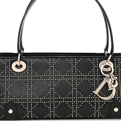 Christian Dior Lambskin Cannage Studded East West Lady Dior Black 6 of 13