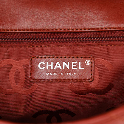Chanel Lambskin Studded Medium Flap Orange 6 of 11