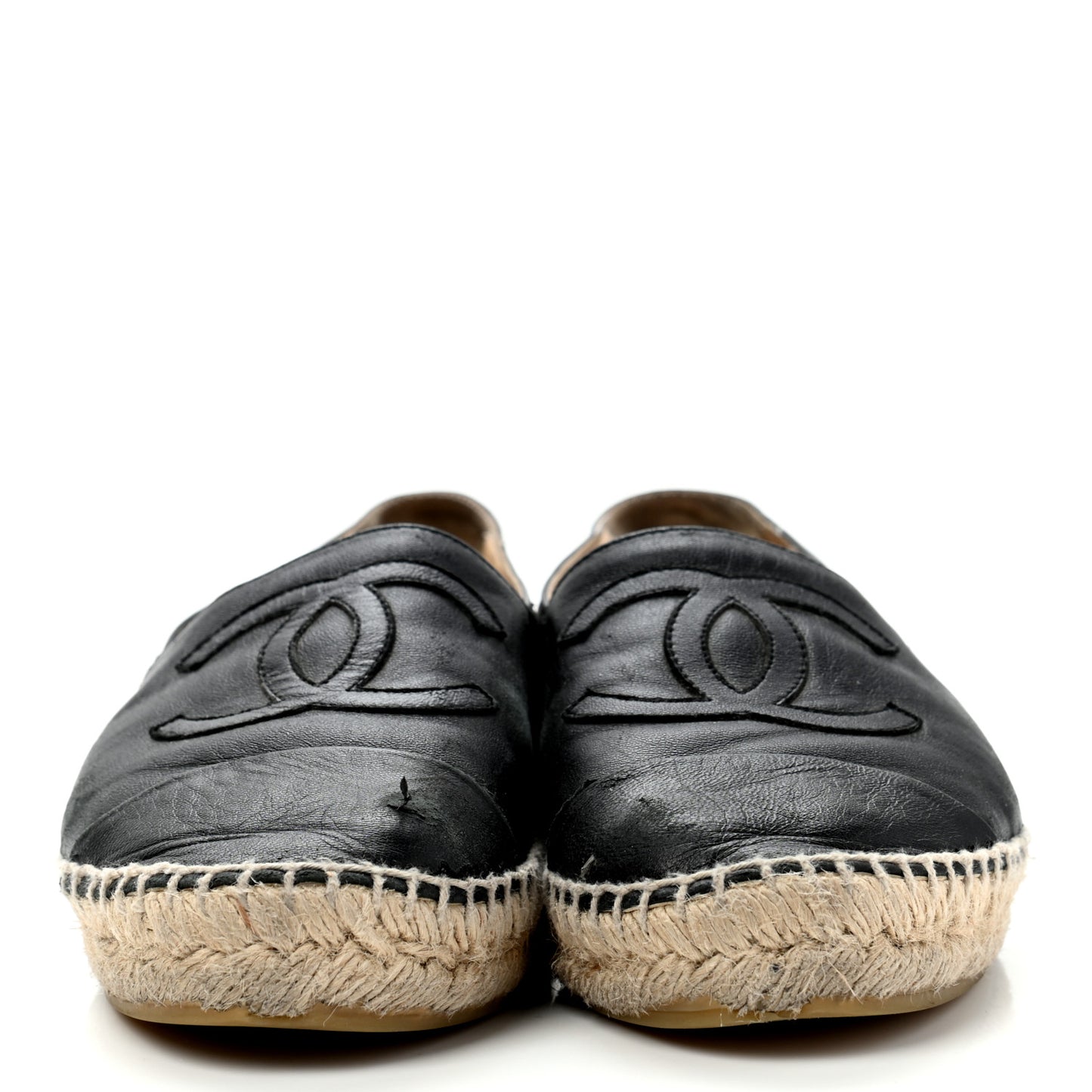 Lambskin CC Espadrilles 38 Black