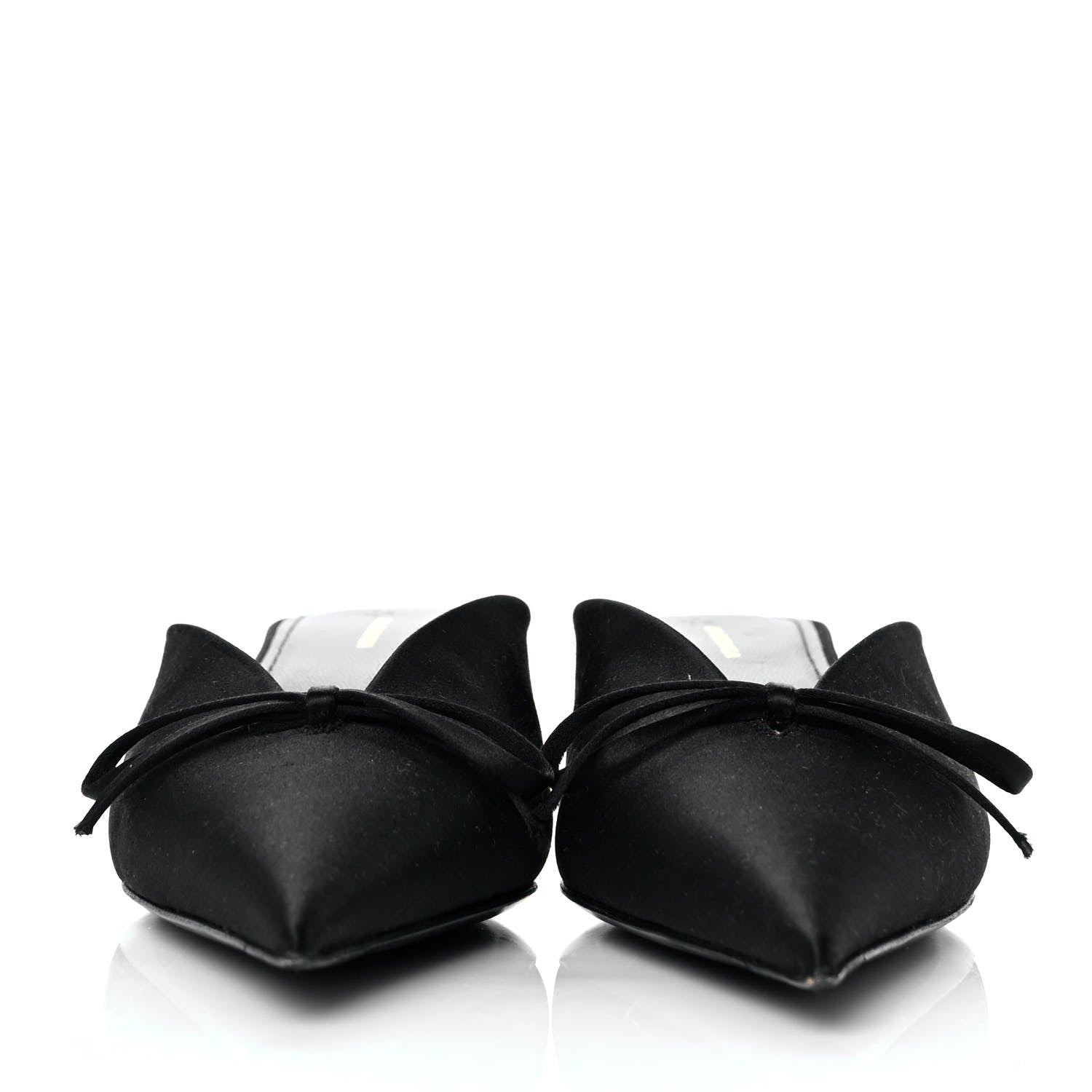 Balenciaga Satin Pointed Toe Knife 40mm Mules 37 Black 2 of 8