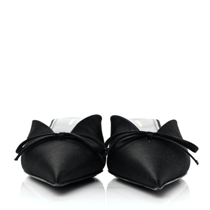 Balenciaga Satin Pointed Toe Knife 40mm Mules 37 Black 2 of 8