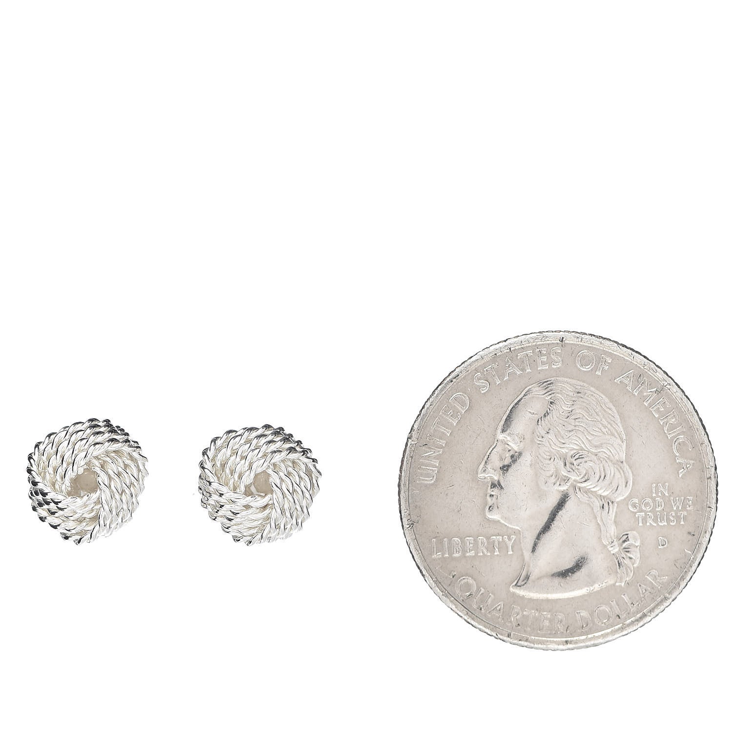 Tiffany Sterling Silver Twist Knot Earrings 2 of 4