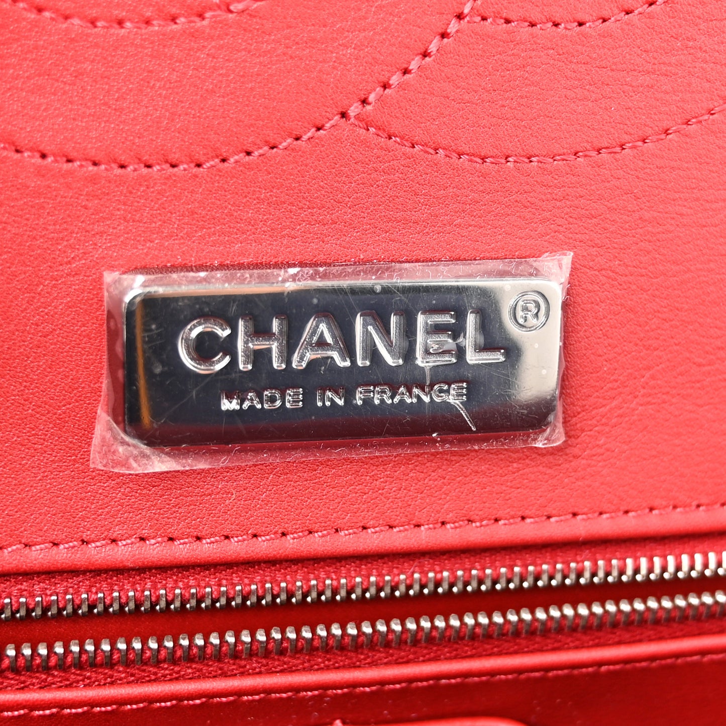 Snakeskin Jumbo Double Flap Red