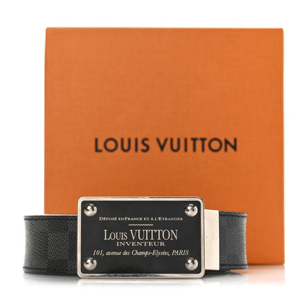 Louis Vuitton Damier Graphite 35mm LV Inventeur Reversible Belt 100 40 6 of 6