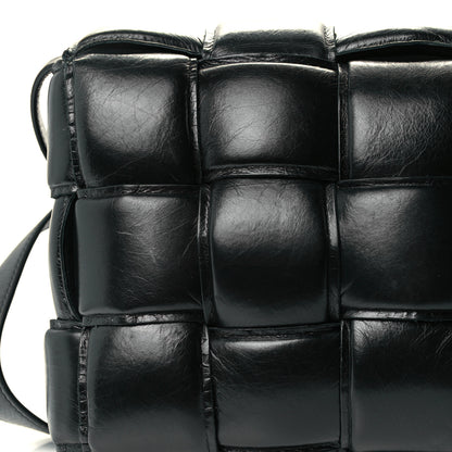 Bottega Veneta Paper Calfskin Maxi Intreccio Padded Cassette Crossbody Bag Black 10 of 12
