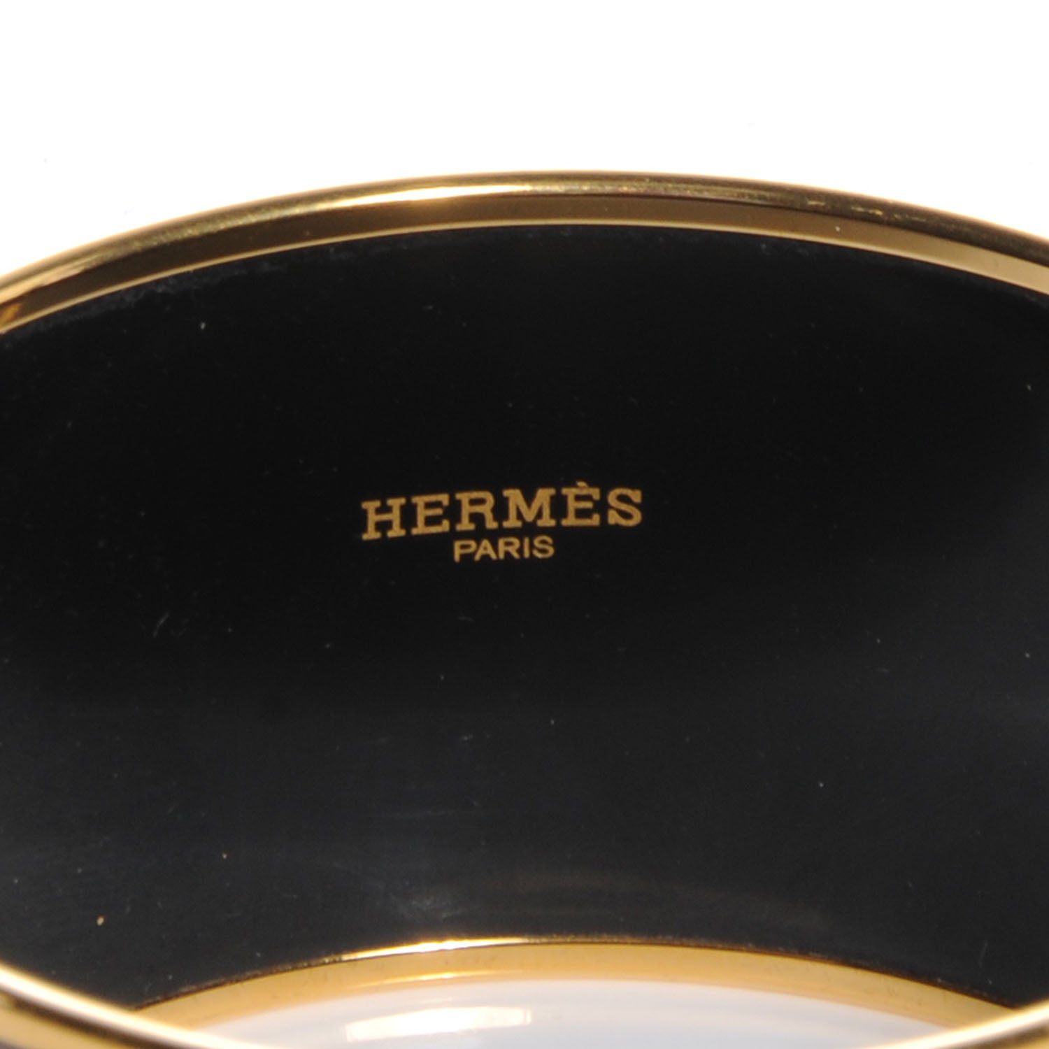 Hermes Enamel Printed Brandebourgs Extra Wide Bracelet 70 Passe Brown 6 of 6