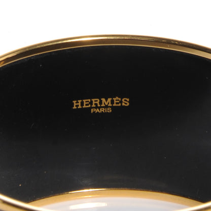Hermes Enamel Printed Brandebourgs Extra Wide Bracelet 70 Passe Brown 6 of 6