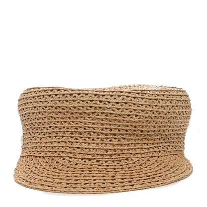 Hermes Raffia Braided Galatee Cap 58 Naturel 3 of 9
