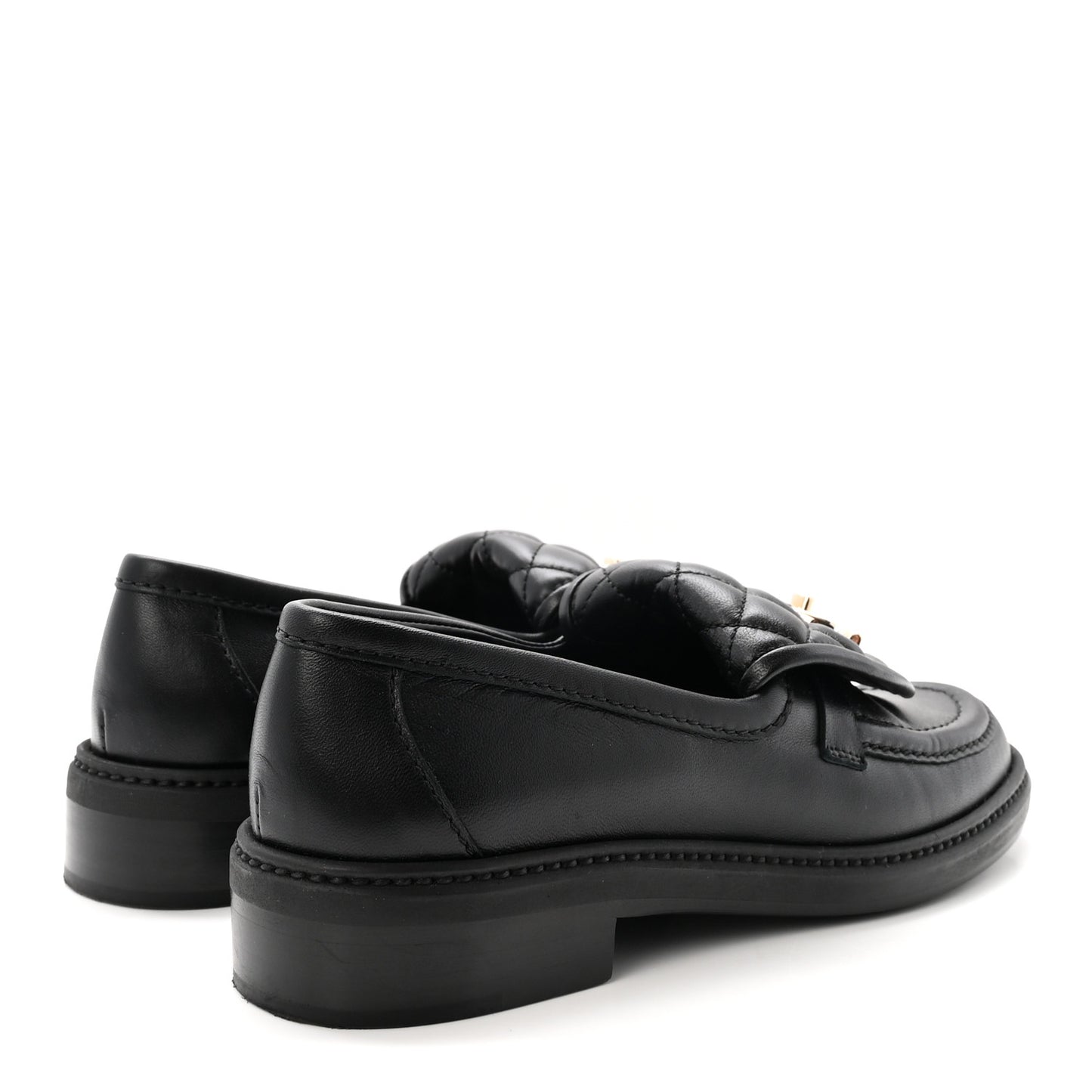 Lambskin Quilted CC Turnlock Loafers 36.5 Black