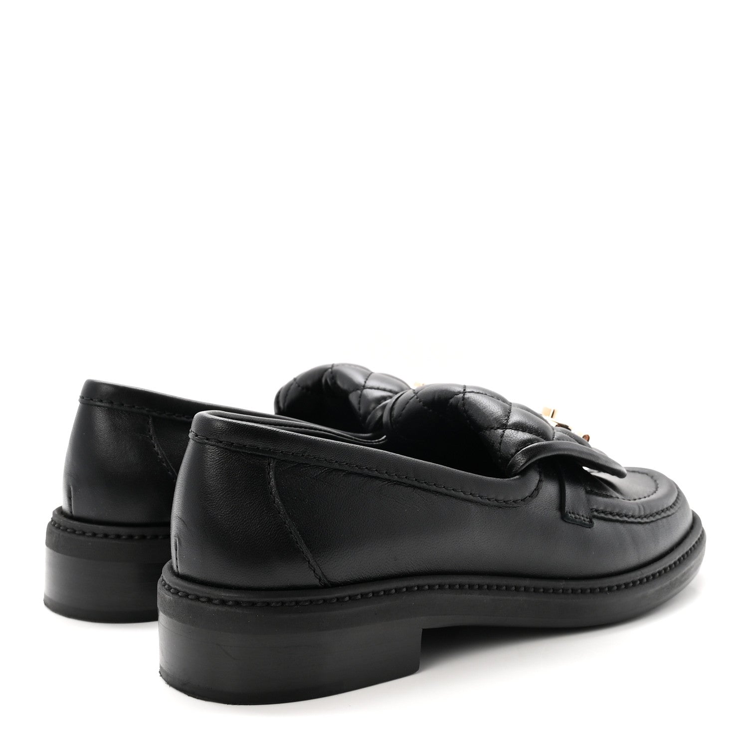Chanel Lambskin Quilted CC Turnlock Loafers 36.5 Black 5 of 10