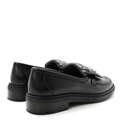 Chanel Lambskin Quilted CC Turnlock Loafers 36.5 Black 5 of 10