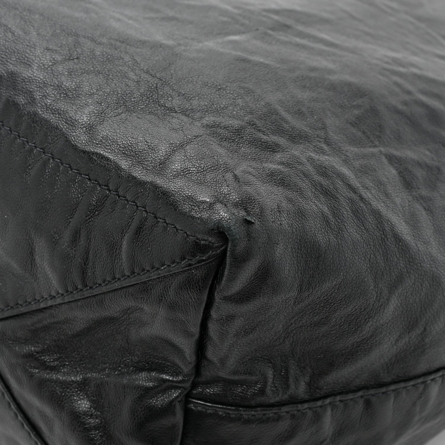 Prada Nappa Antique Reversible Tote Black Pink 19 of 22