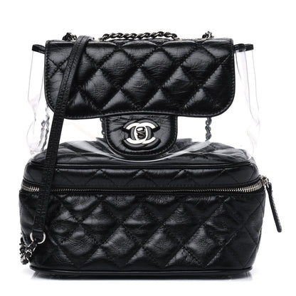 Chanel Crumpled Calfskin PVC Quilted Flap Black 1 of 6