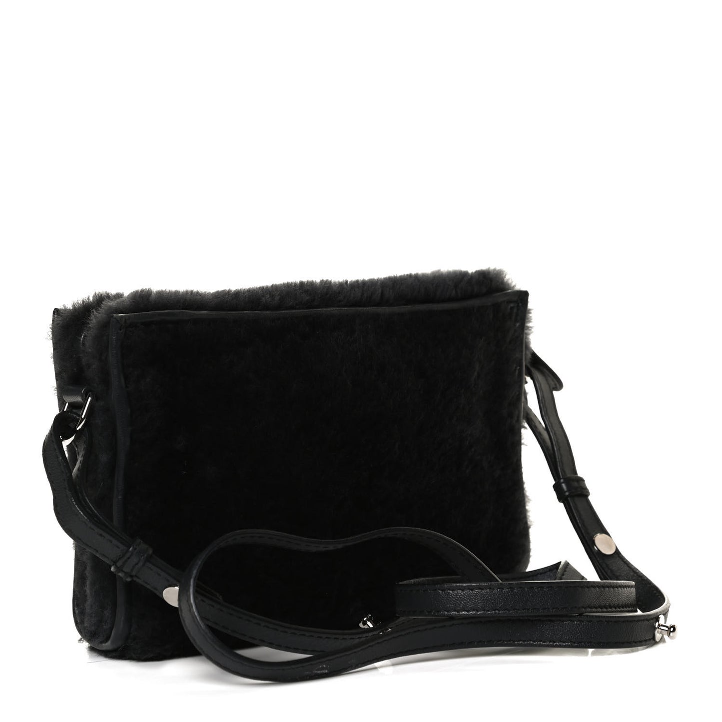 Shearling Bazar Pochette Crossbody Black