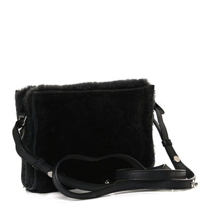 Balenciaga Shearling Bazar Pochette Crossbody Black 3 of 12