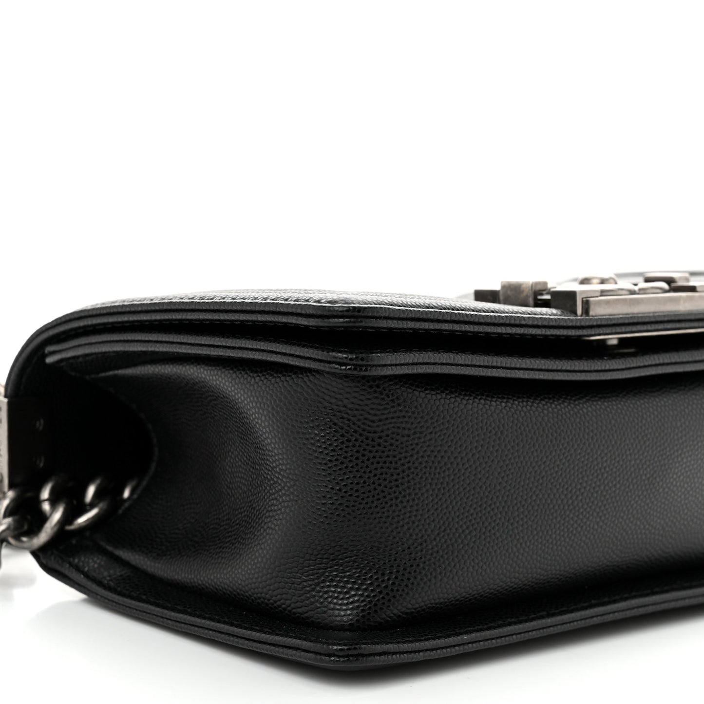 Caviar Quilted Small Boy Flap Black