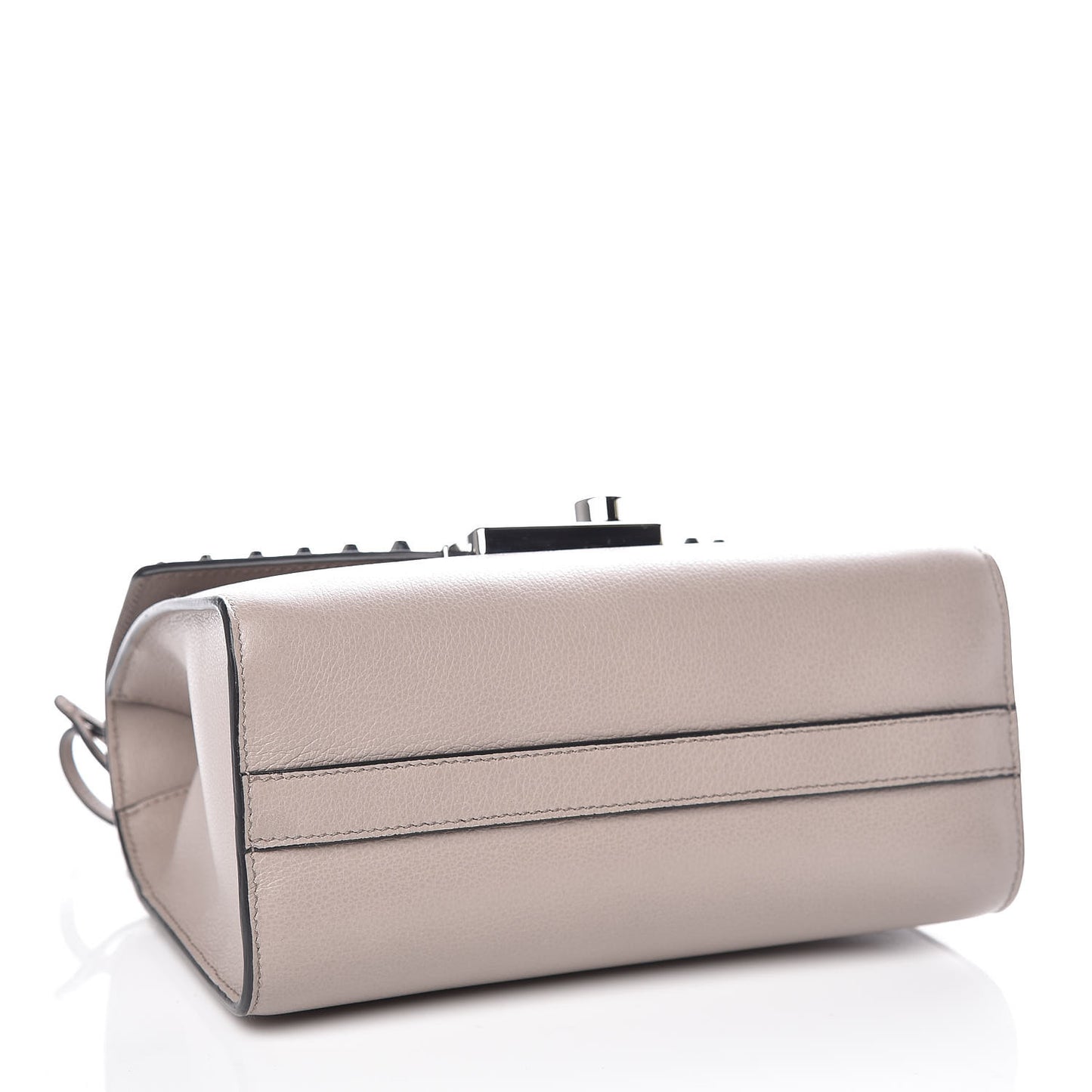 Glace Calfskin Studded Sound Flap Crossbody Shoulder Bag Pomice