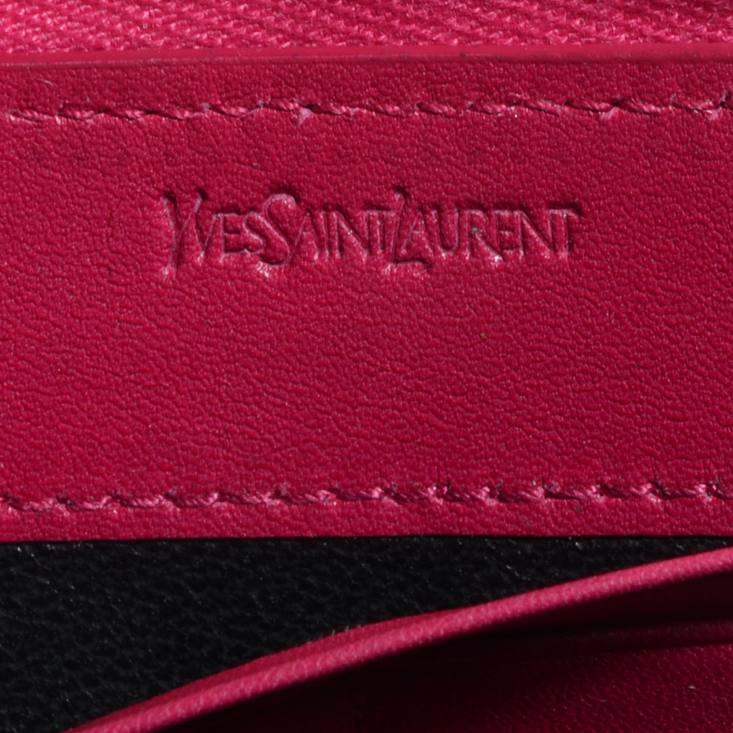 Patent Leather Belle De Jour Zippy Wallet Fuchsia