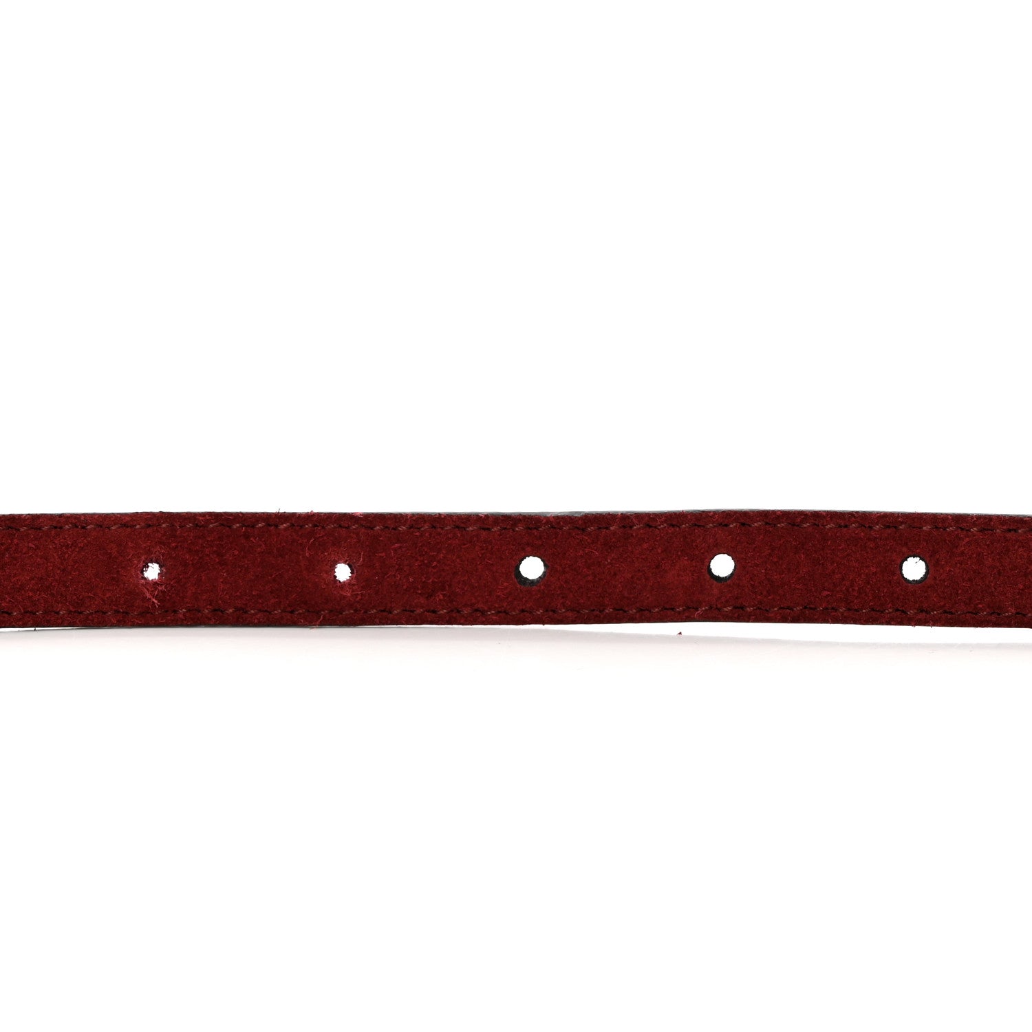 Gucci Suede Icaro Plaque Interlocking G 15mm Belt 80 32 Red 3 of 5