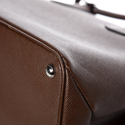 Prada Saffiano Cuir Twin Tote Cacao 13 of 13