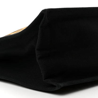 Saint Laurent Canvas Calfskin Leopard Print Rive Gauche Noe Tote Natural Black 9 of 10