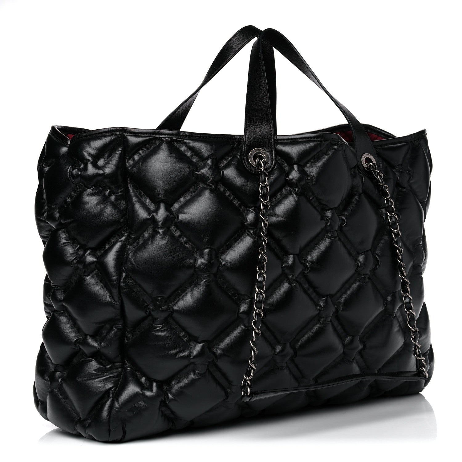Chanel Calfskin Quilted Large Chesterfield Tote Black 4 of 12