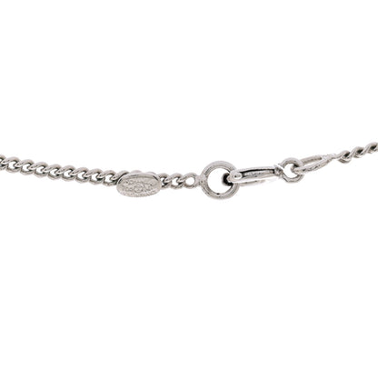 Chanel Crystal Timeless CC Necklace Silver 5 of 5