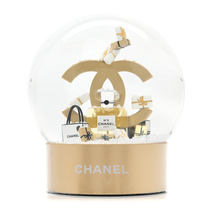Chanel Glass CC Shopping Bag Snow Globe Gold 3 of 6