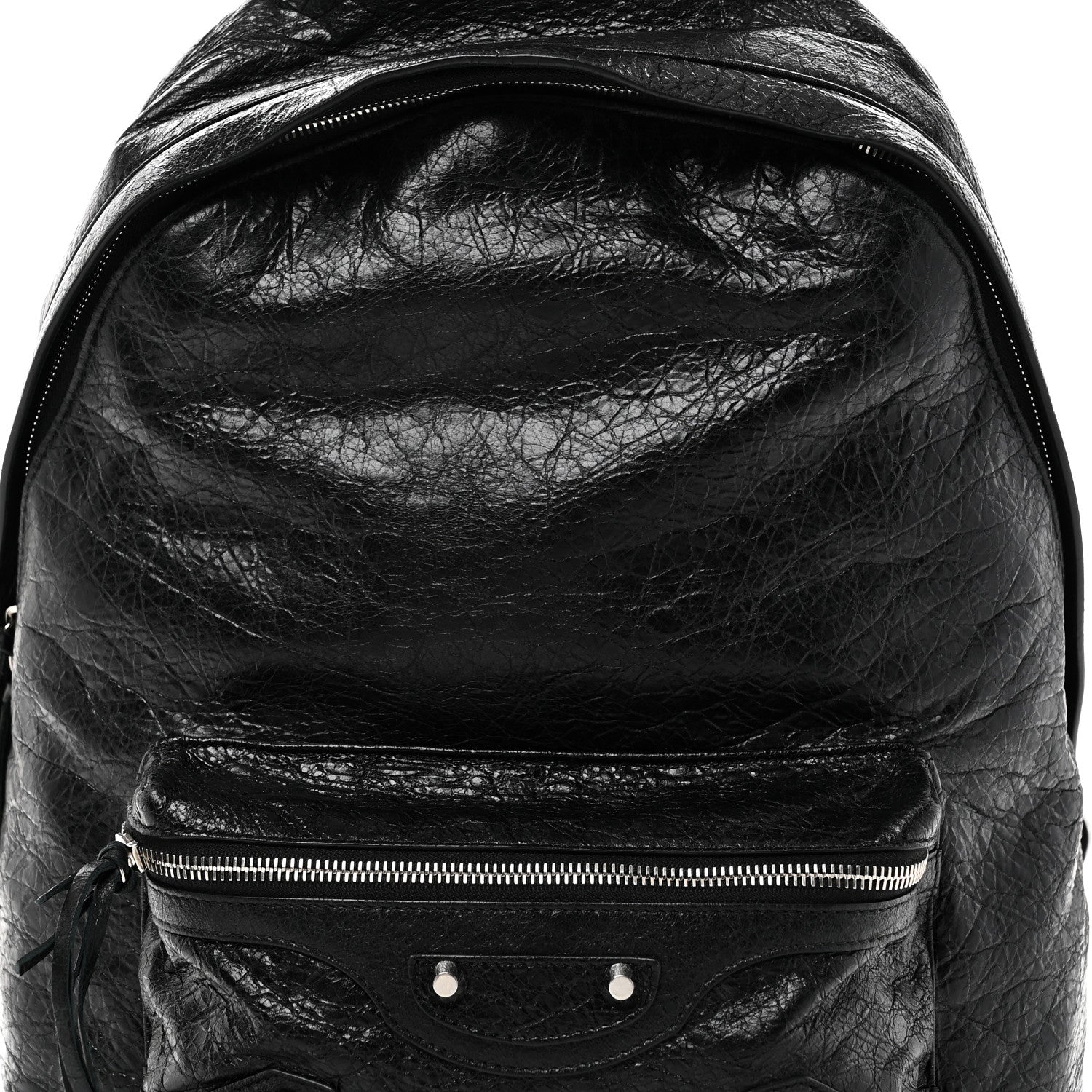 Balenciaga Agneau Classic Silver Hardware Backpack Black 9 of 11