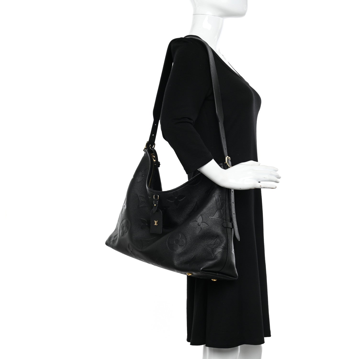 Louis Vuitton Empreinte Monogram Giant CarryAll MM Black 3 of 14