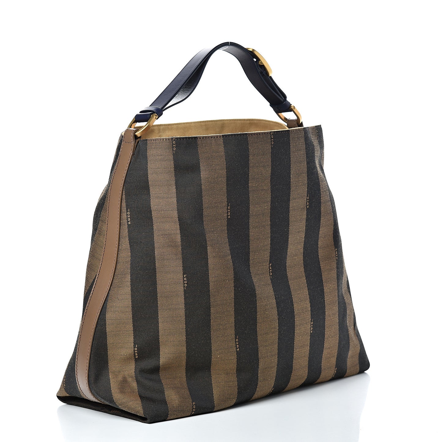 Pequin Cuoio Vegetale Large Hobo Tobacco Blue Mirto Cuoio