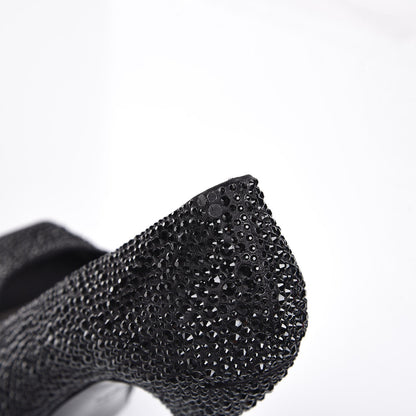 Gucci Satin Strass Embroidered Sofia Etoile Peep Toe Pumps 36 Black 6 of 10