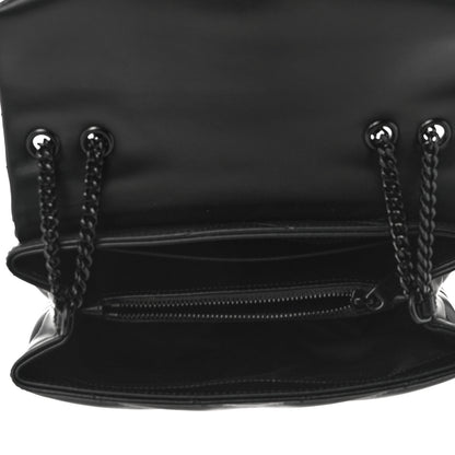 Saint Laurent Calfskin Y Quilted Monogram Small Loulou Chain Satchel Black 5 of 9
