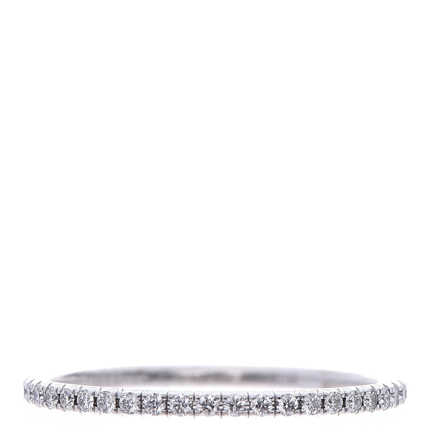 Tiffany 18K White Gold Diamond Metro Ring 7.5 1 of 5
