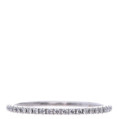 Tiffany 18K White Gold Diamond Metro Ring 7.5 1 of 5