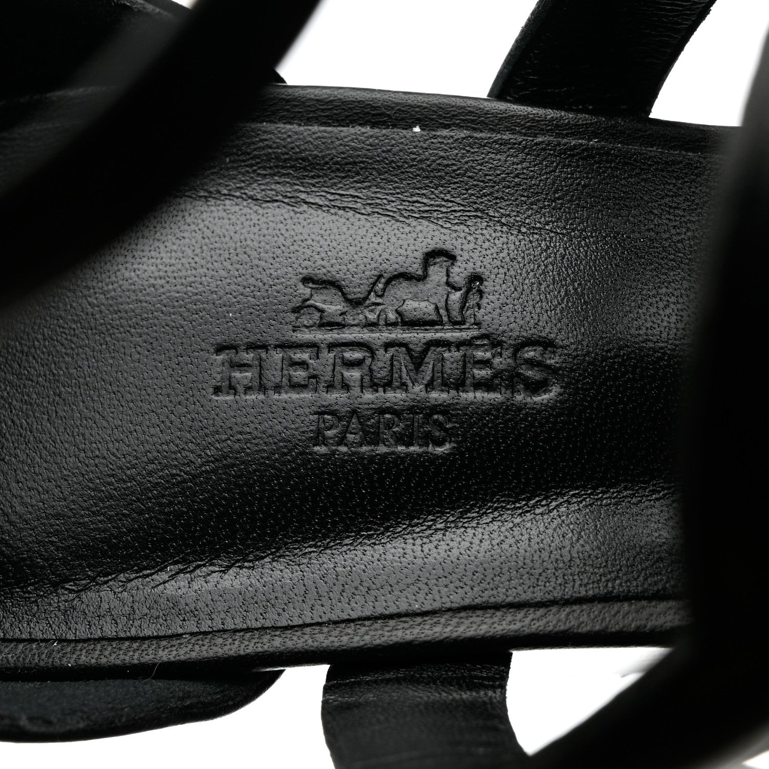 Hermes Nappa Brisbane Wedge Sandals 37 Black 6 of 11