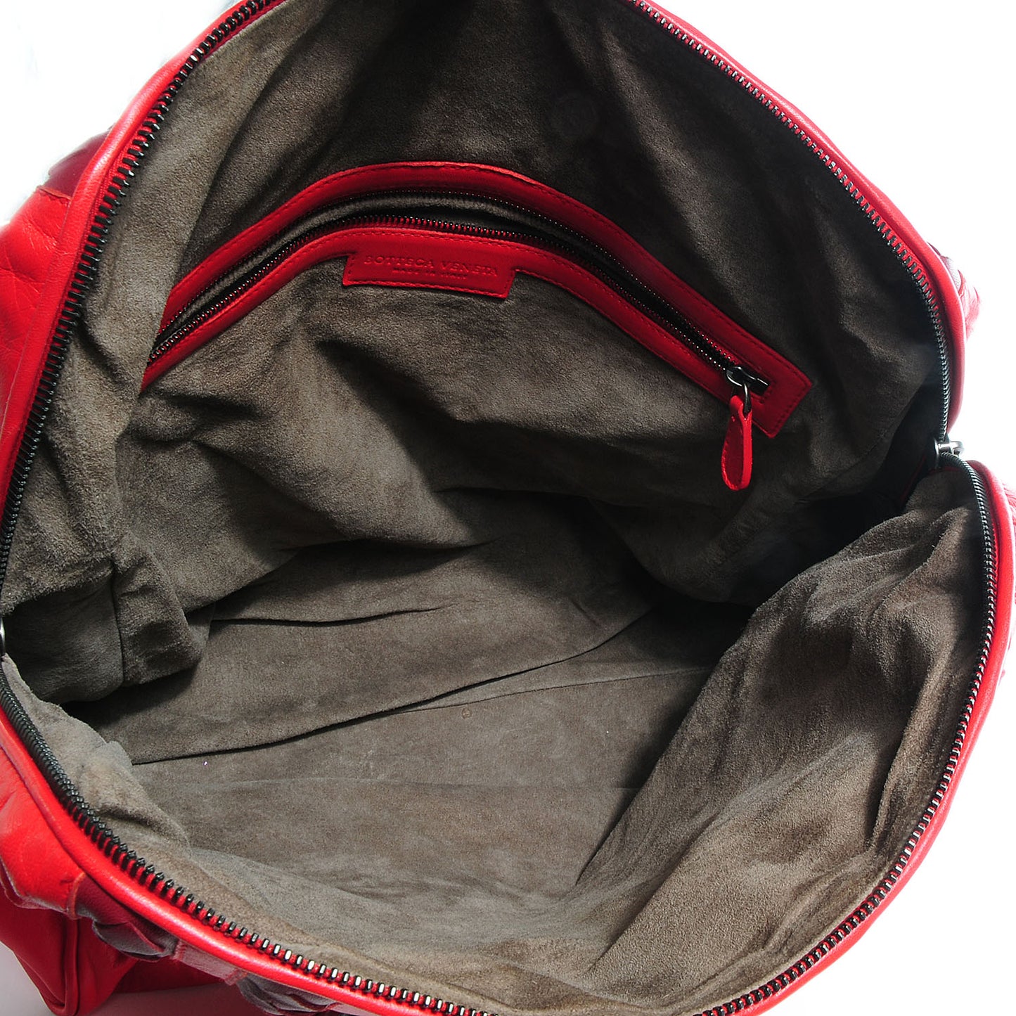 Nappa Intrecciato Light Calf Tote Red