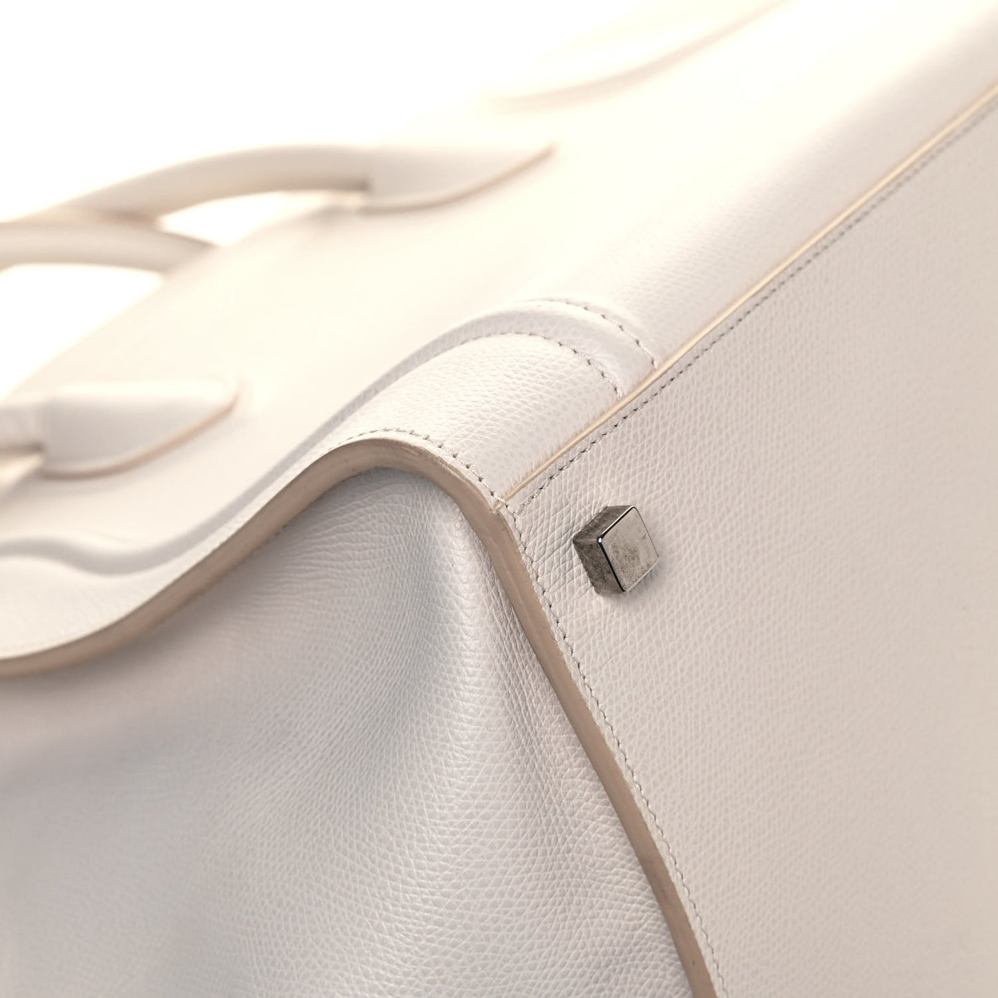 Grained Calfskin Medium Phantom Luggage Cream