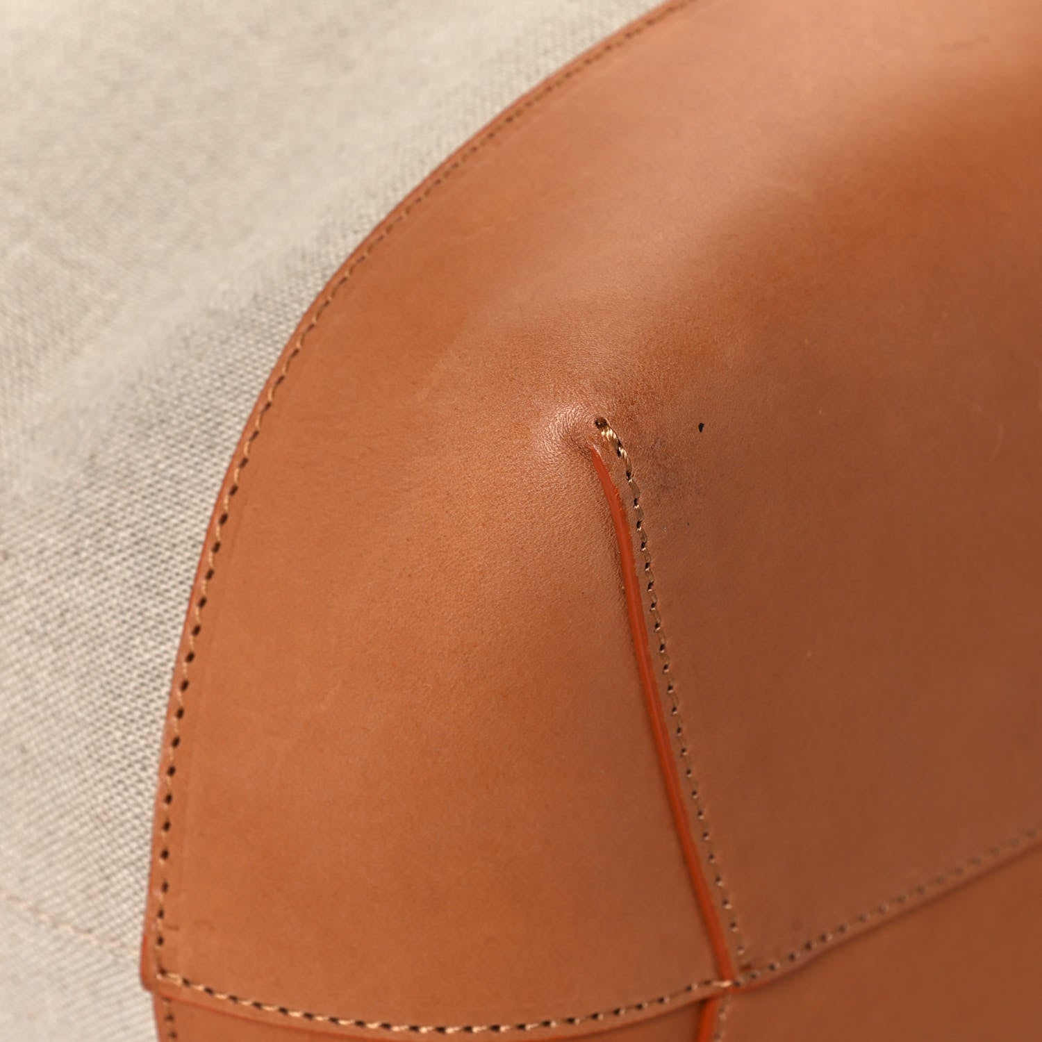 Mansur Gavriel Canvas Calfskin Bucket Bag Creme Cammello 6 of 14
