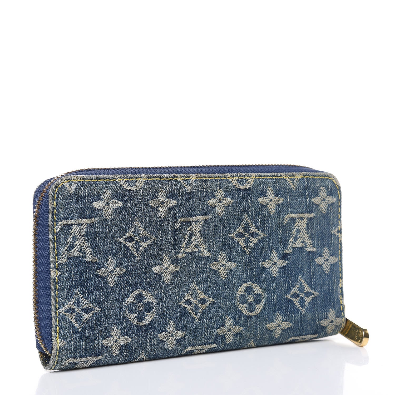 Louis Vuitton Monogram Denim Zippy Wallet Blue 3 of 11