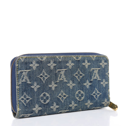 Louis Vuitton Monogram Denim Zippy Wallet Blue 3 of 11