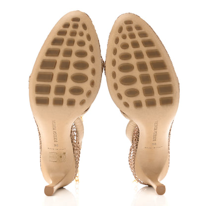 Bottega Veneta Mesh Nappa Chunky Chain Sandals 36 Beige Pony 5 of 9