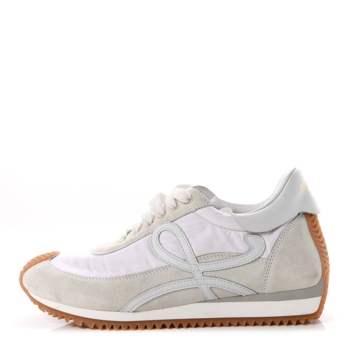 Nylon Suede Flow Retro Runner Sneakers 38 White
