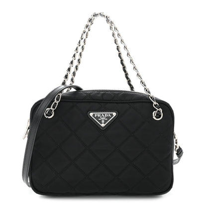 Prada Nylon Tessuto Impuntu Quilted Bandoliera Crossbody Bag Black 1 of 10